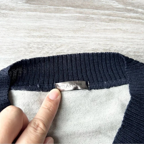 Ragno Y2K Pure Wool V  Neck Pullover Sweater Mini Dress Made in Italy - Picture 6 of 15